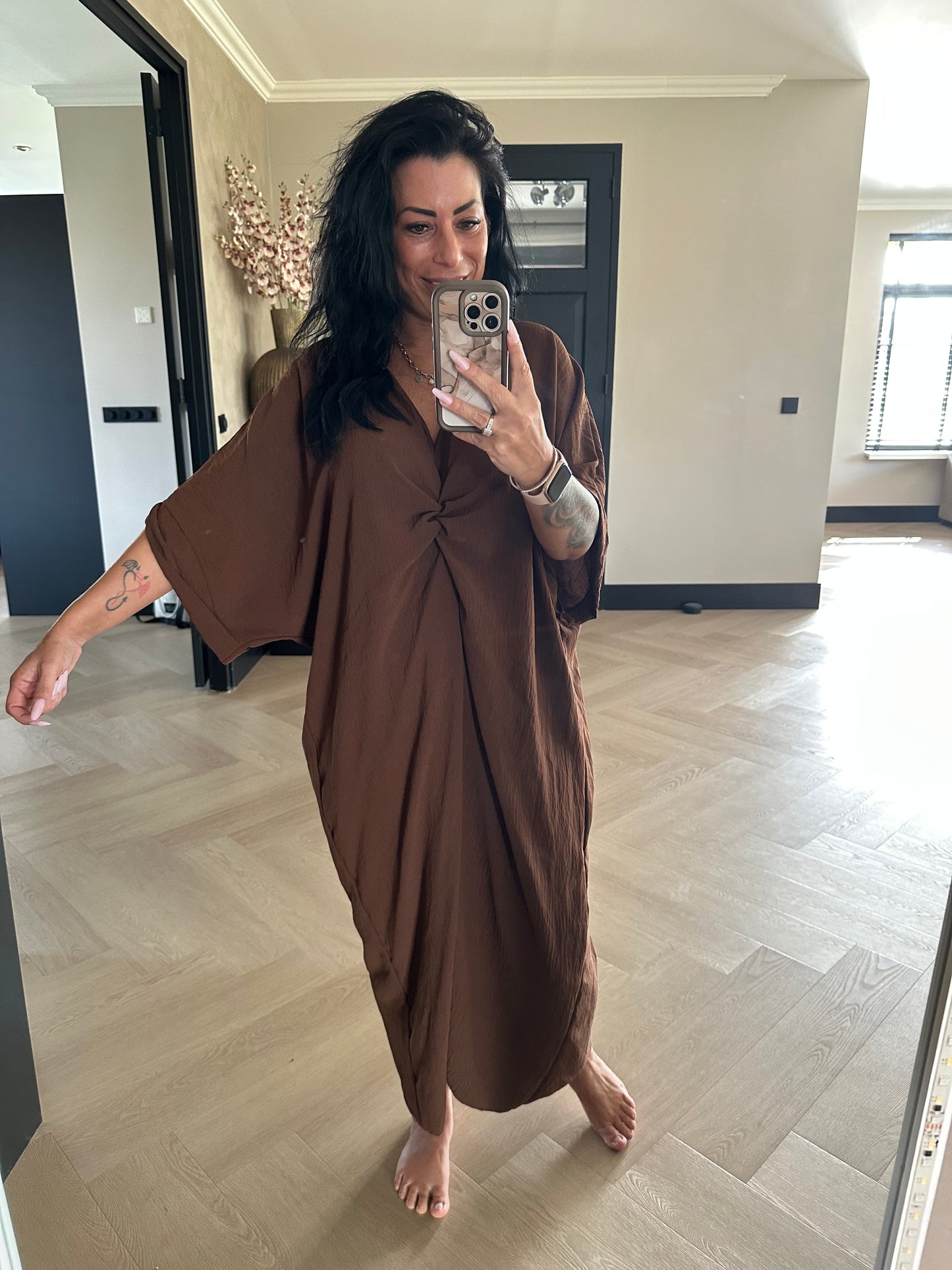 Knotted Dress Chocolate