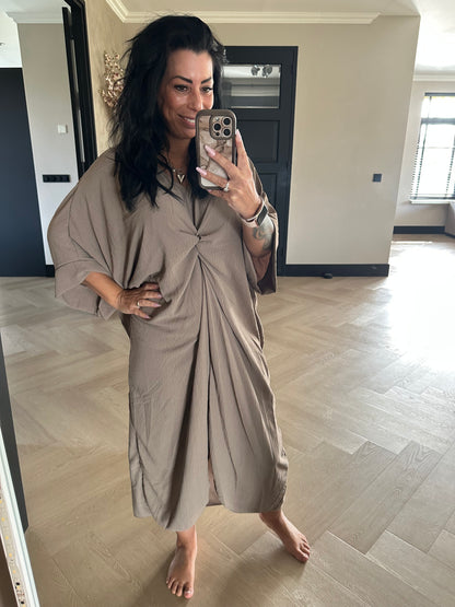 Knotted Dress Taupe