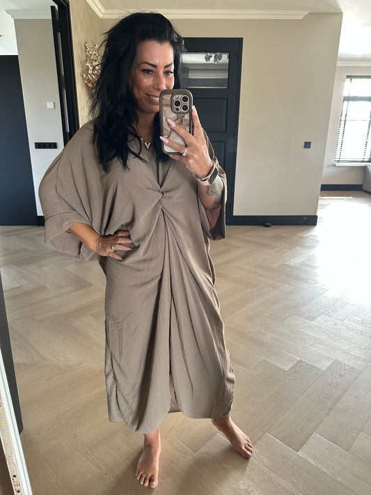 Knotted Dress Taupe