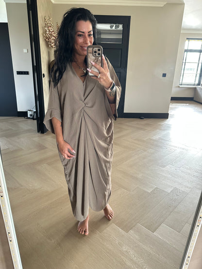 Knotted Dress Taupe