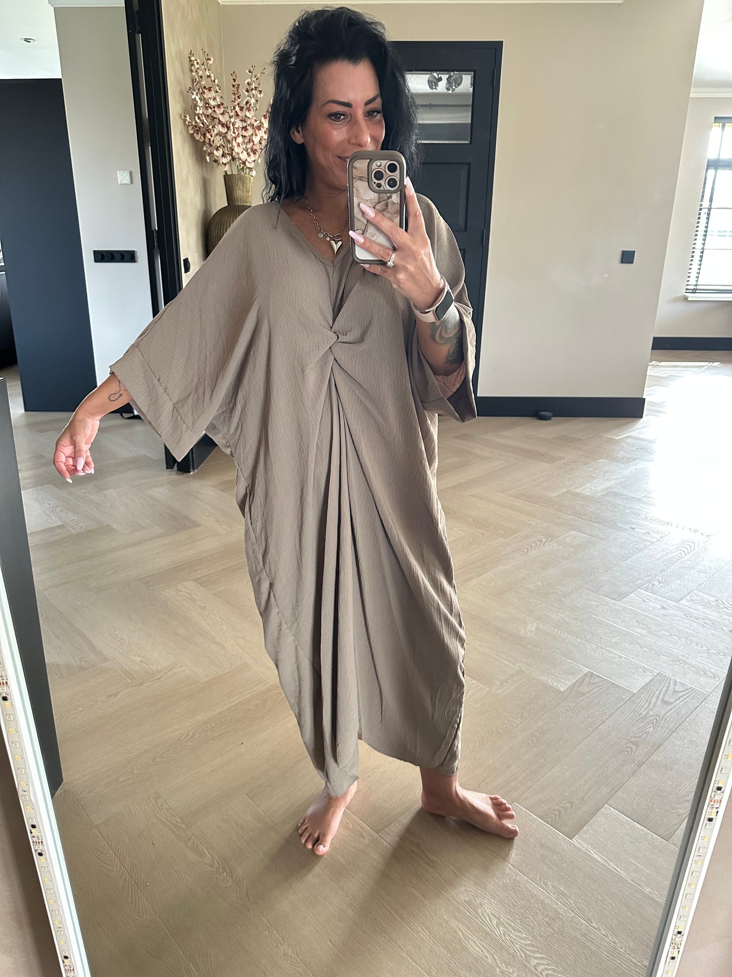 Knotted Dress Taupe
