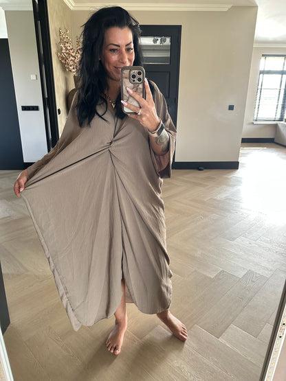 Knotted Dress Taupe