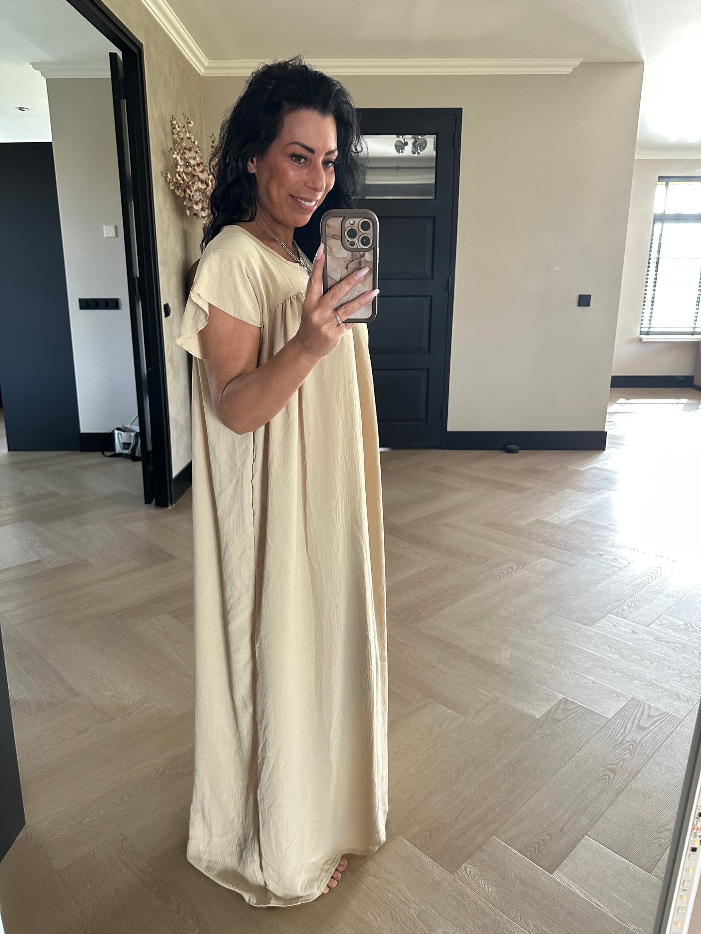 Long Jazz Dress Beige