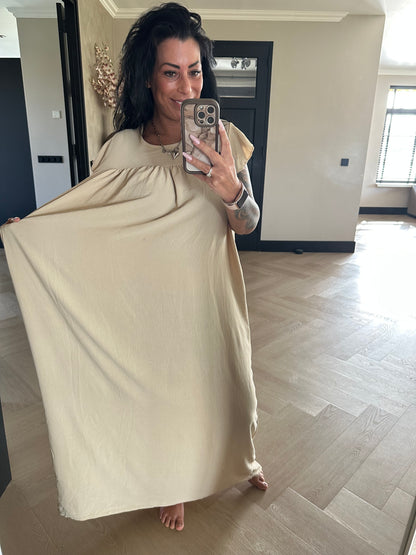 Long Jazz Dress Beige