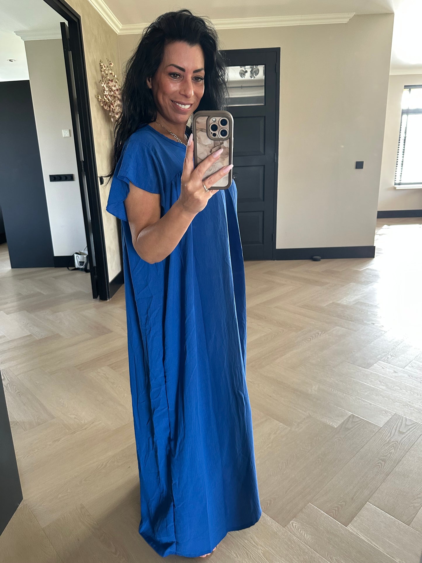Long Jazz Dress Royal Blue