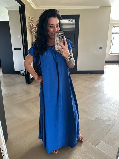 Long Jazz Dress Royal Blue