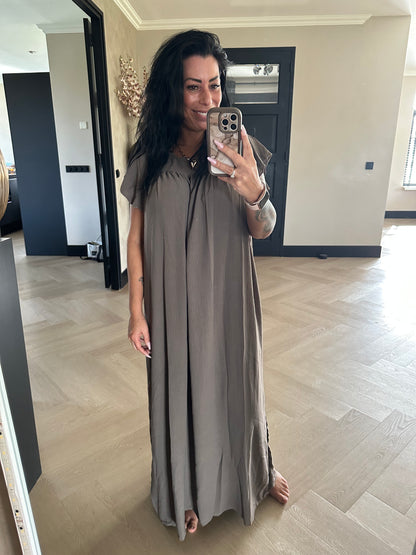 Long Jazz Dress Taupe