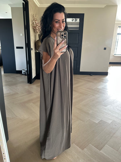 Long Jazz Dress Taupe