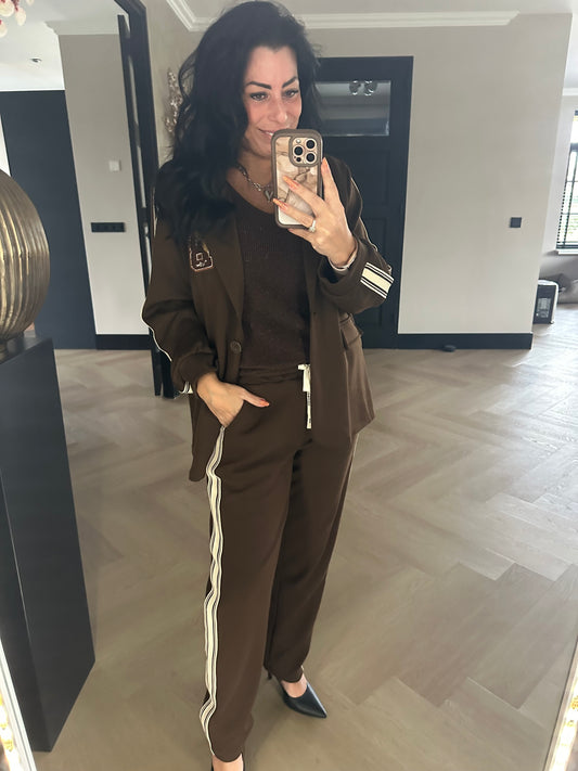 LuLu Blazer Set Brown