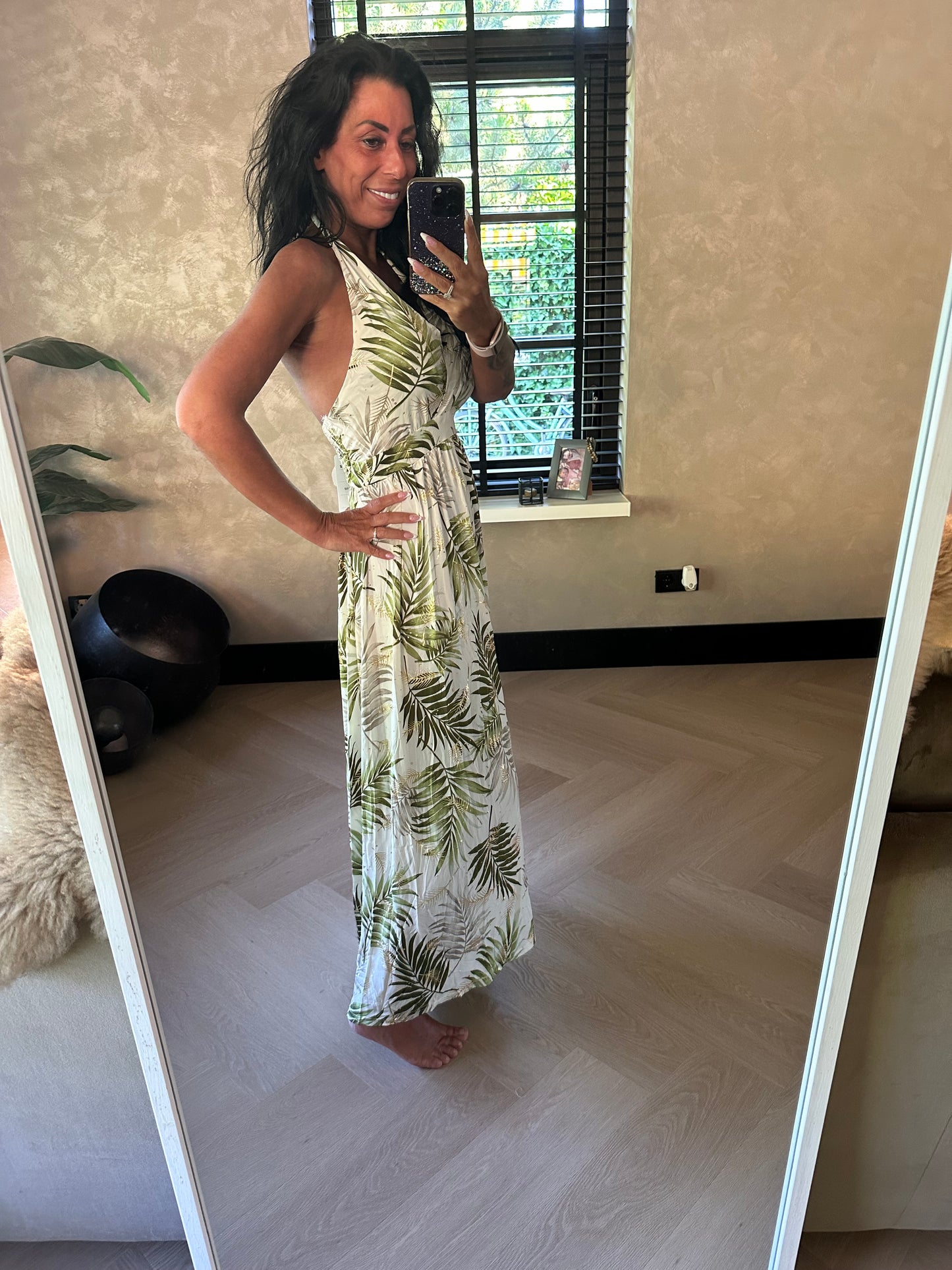 MAGIC Backless Dress Gold Green