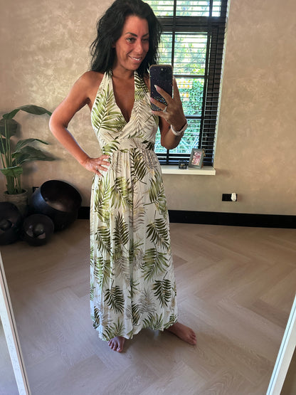 MAGIC Backless Dress Gold Green