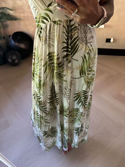 MAGIC Backless Dress Gold Green