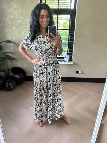 MAGIC Dress Black White Gold