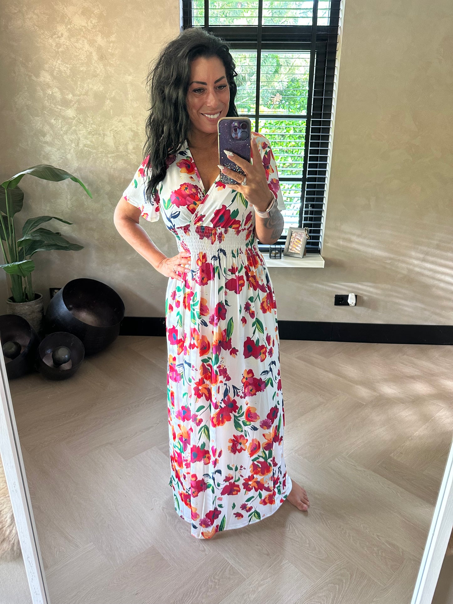 MAGIC Dress Floral White