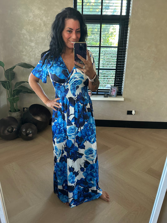 MAGIC Dress Flowers Blue