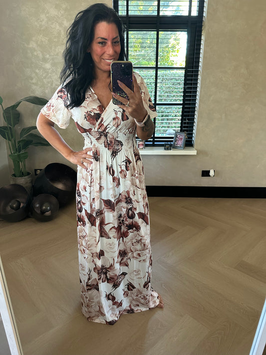 MAGIC Dress Flowers Brown