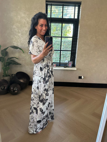 MAGIC Dress Flowers Grau
