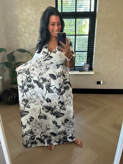 MAGIC Dress Flowers Grau