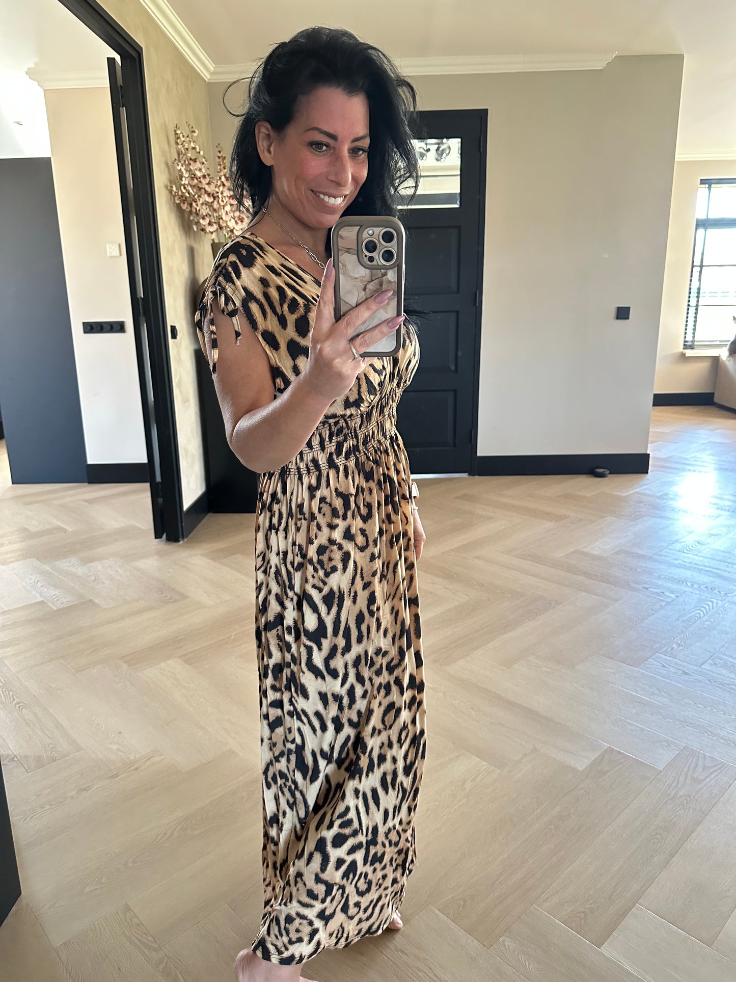 MAGIC Dress Long Leopard 2.0 Braun
