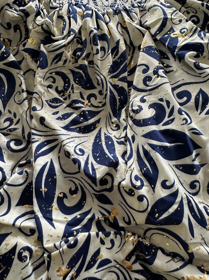MAGIC Dress Navy White Gold