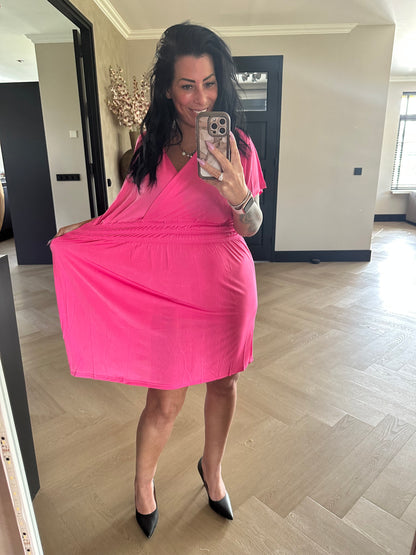 MAGIC Dress Short Fuchsia