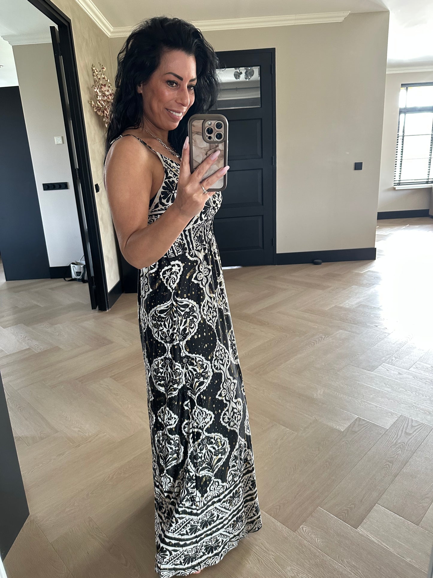 MAGIC Tank Dress Gold Black