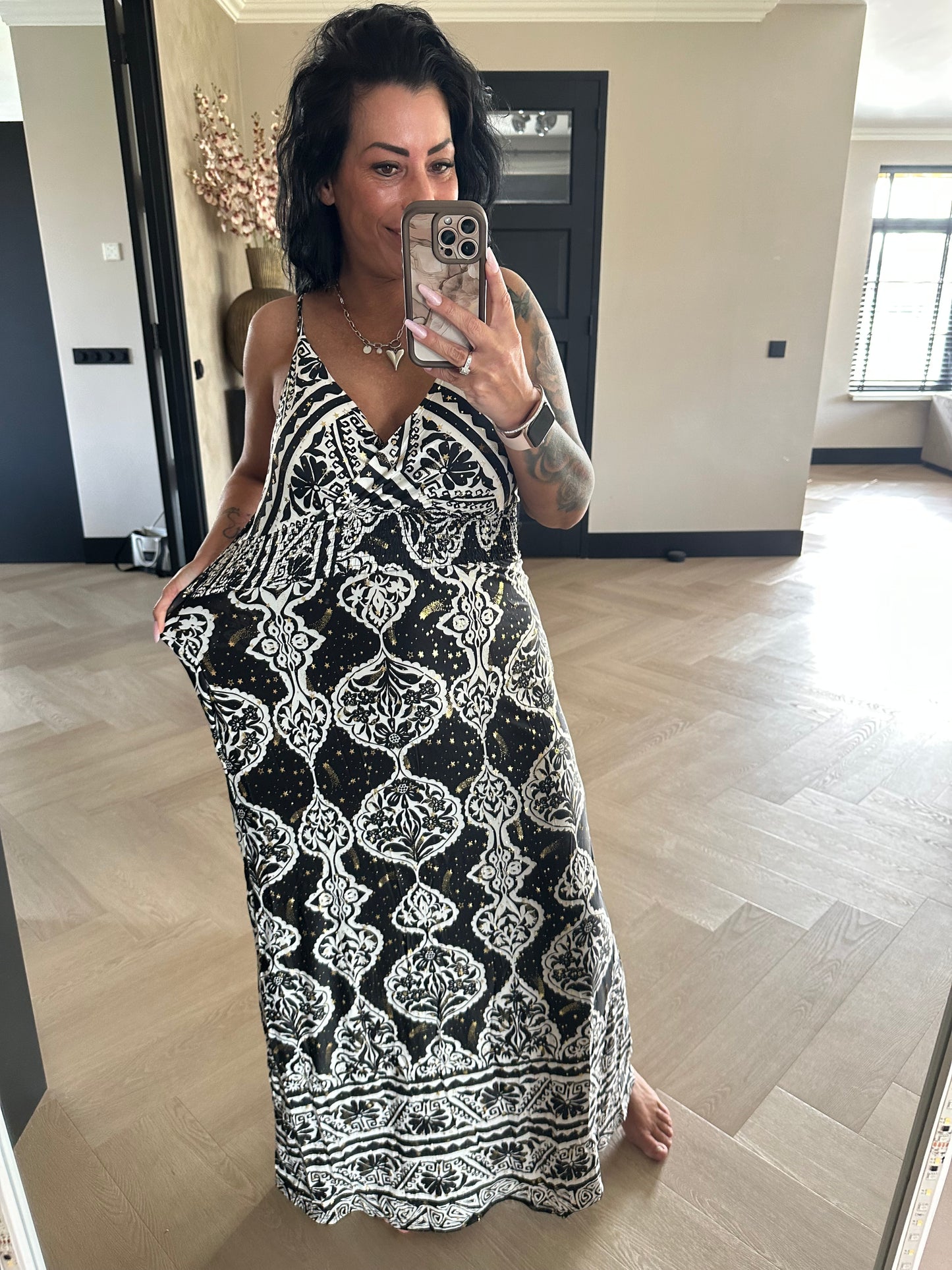 MAGIC Tank Dress Gold Black