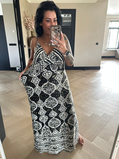 MAGIC Tank Dress Gold Black