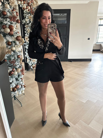 Nikki Playsuit Black