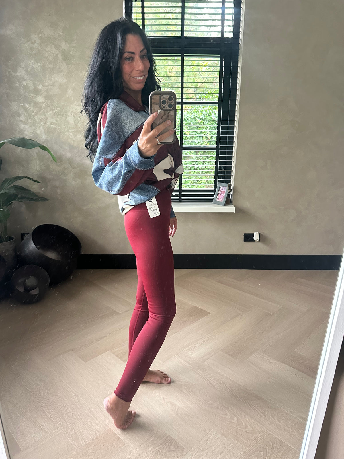 Norfy High Waist Legging Bordeaux