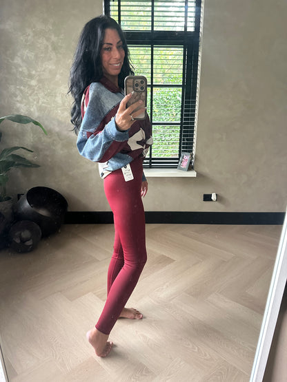 Norfy High Waist Legging Bordeaux