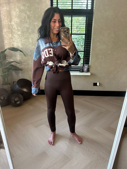 Norfy High Waist Legging Dark Brown