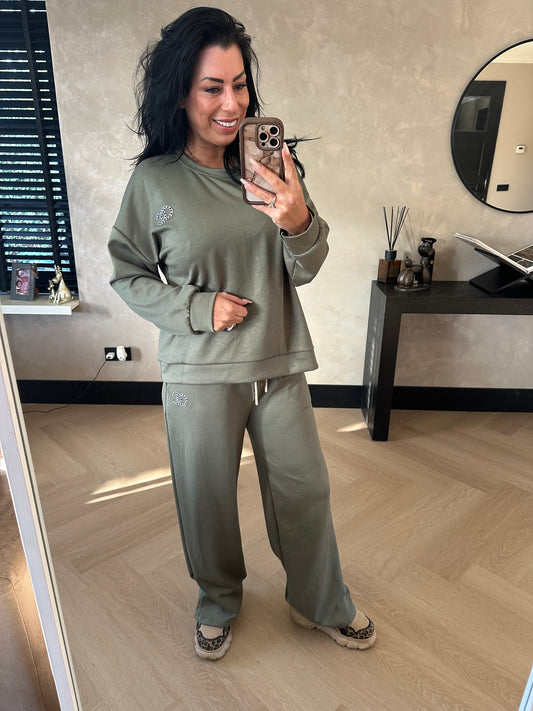 OC Comfy Set With Strass Kaki