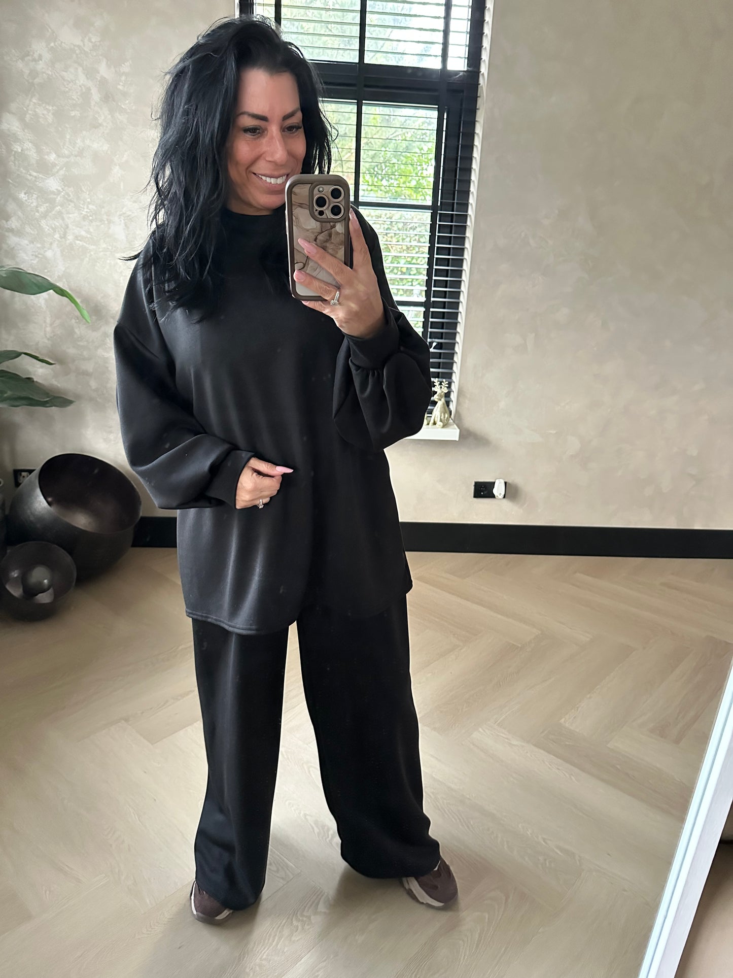 Rose Plus Size Comfy Set Black