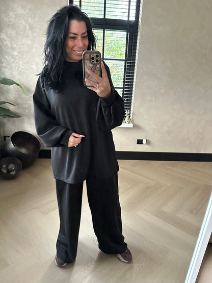 Rose Plus Size Comfy Set Black