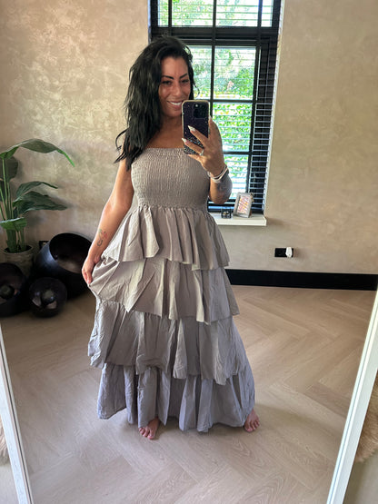Chevy-Kleid mit Taschen Rosa