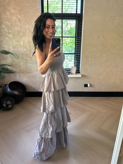 Chevy-Kleid mit Taschen Rosa