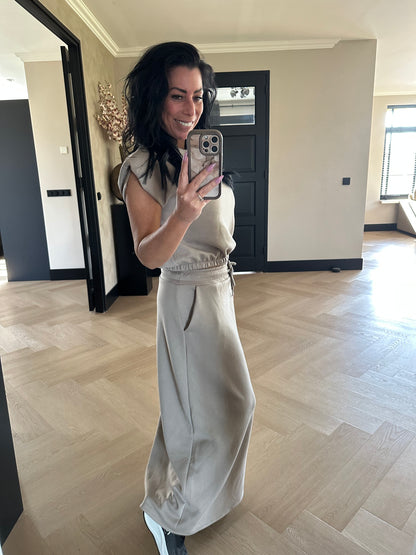 Comfy Skirt Set Taupe