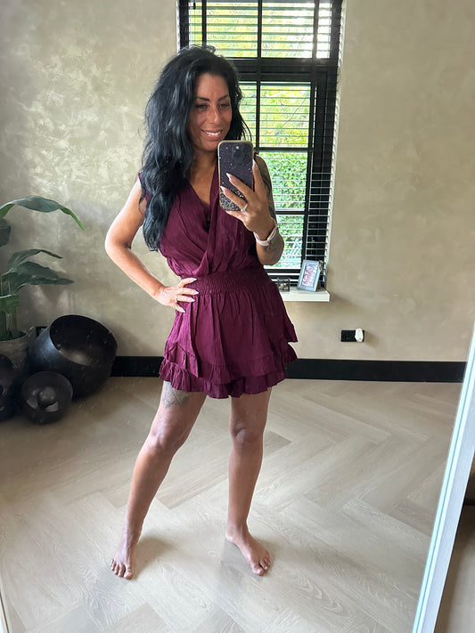 Sophie Playsuit Bordeaux