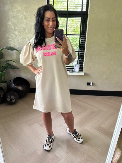 Biba Sweatdress With Pockets Beige