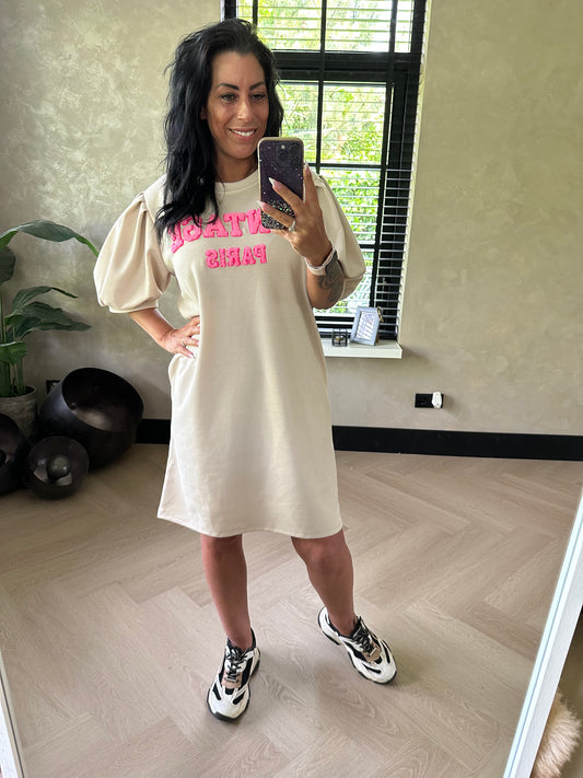 Biba Sweatdress With Pockets Beige