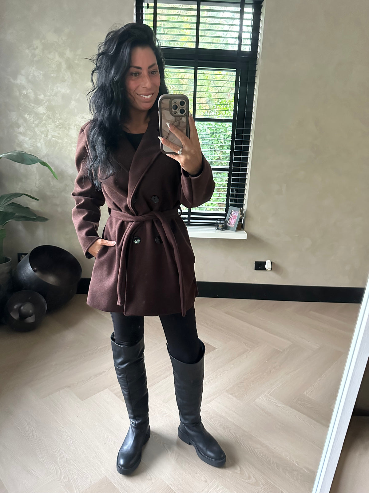 Trenchcoat Short Brown