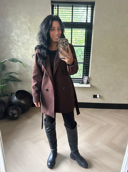 Trenchcoat Short Brown