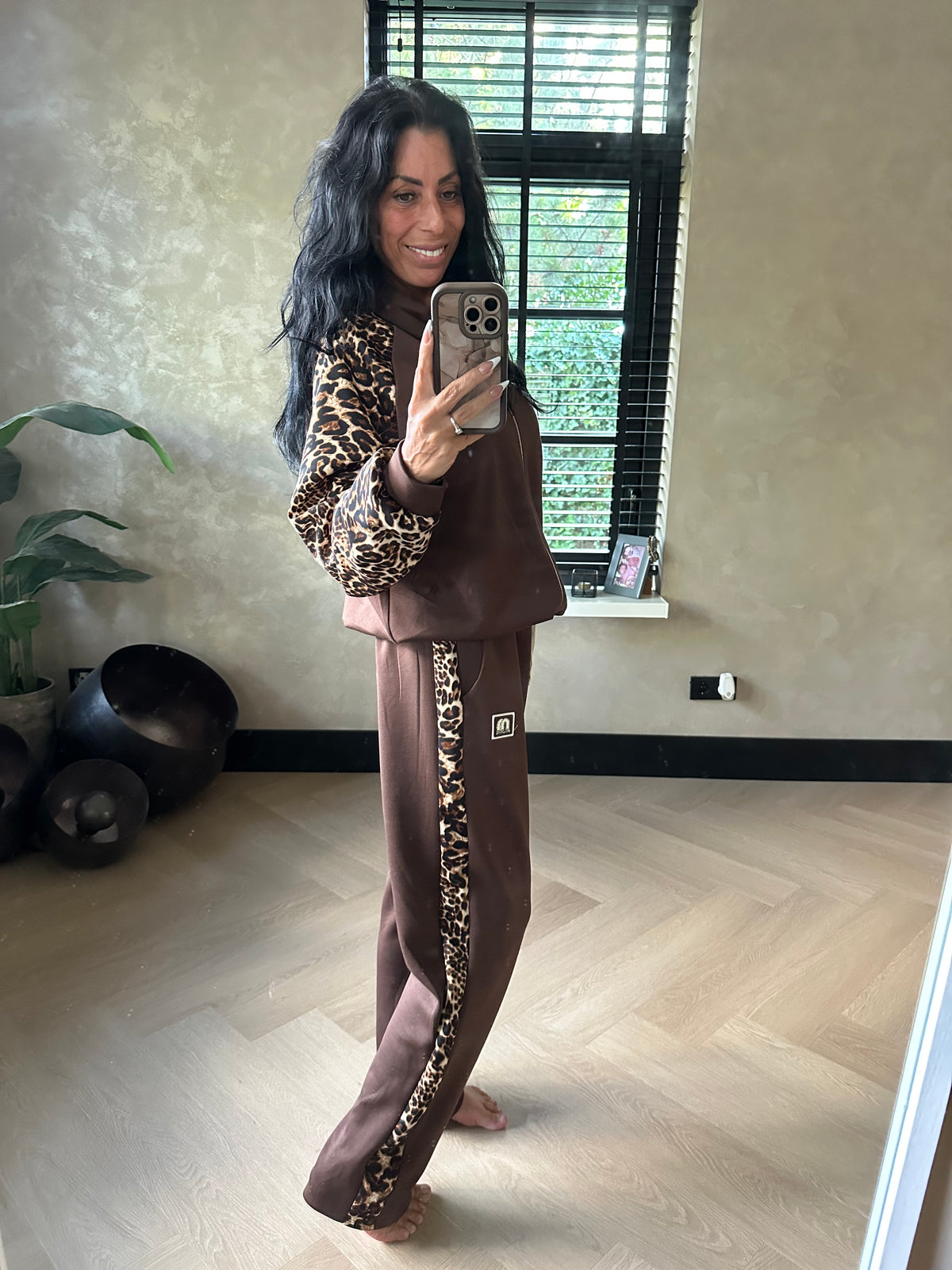 Leopard Comfy Set Brown
