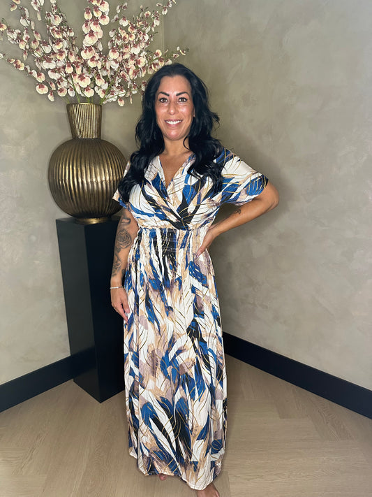 Golden Magic Waist Dress Dark Blue