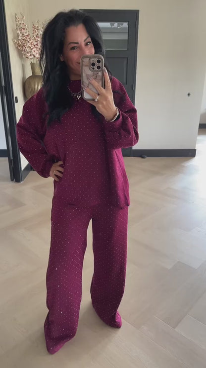 NOLABEL Glitter Set Bordeaux