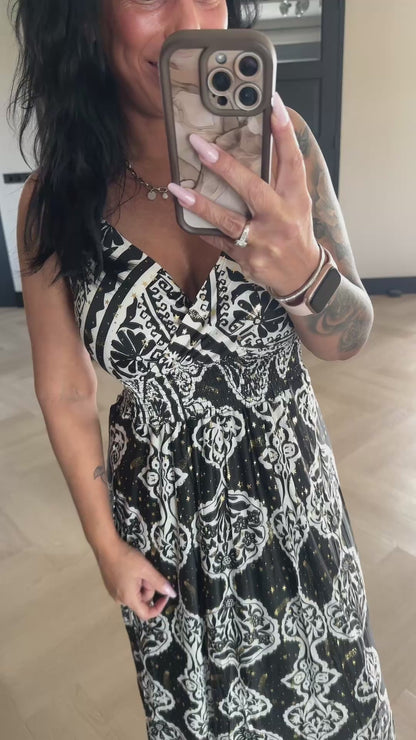 MAGIC Tank Dress Gold Black