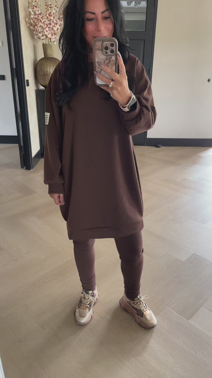 Label Legging Set Bordeaux