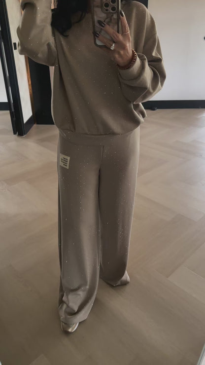 Label Set GLITTER Taupe
