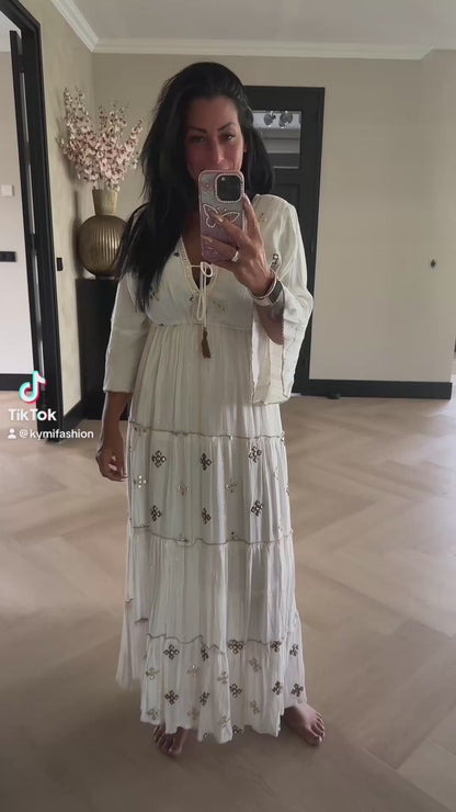 Inda BoHo Dress Beige